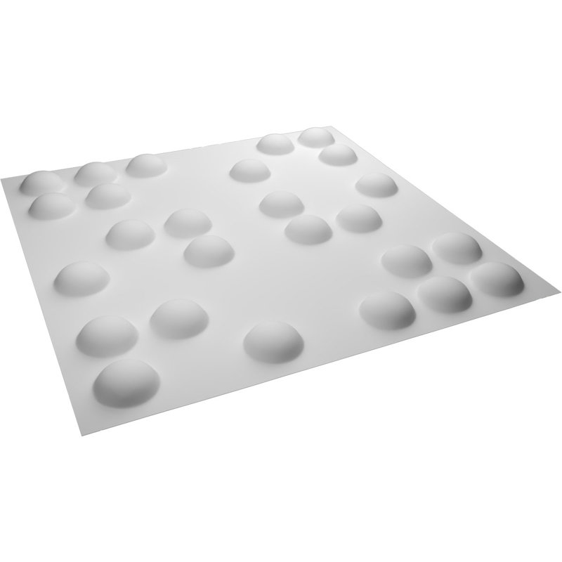 Emery White PVC 3D Textured Wall Panel 19.63" x 19.63"