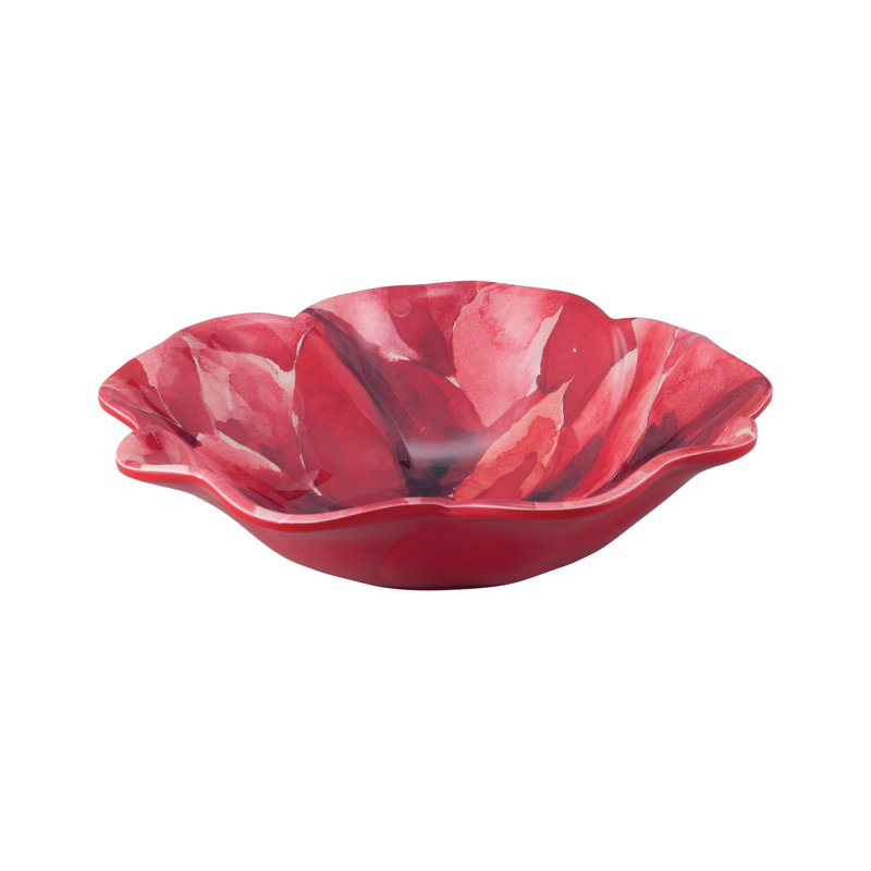 Holiday Poinsettia Melamine Dinnerware Set - Service for 4