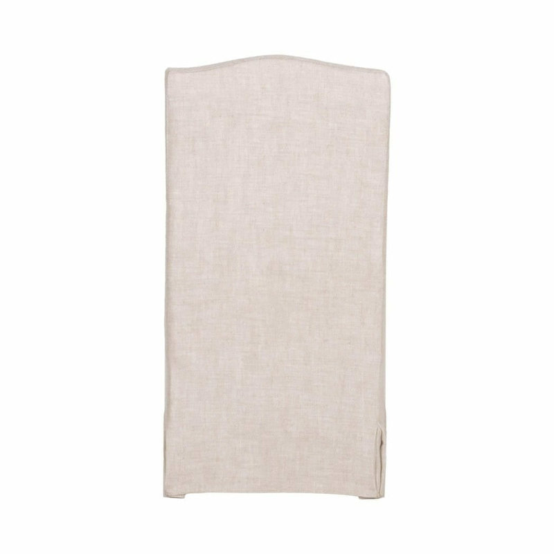 Colette Transitional Beige Linen Slipcover Parsons Chair