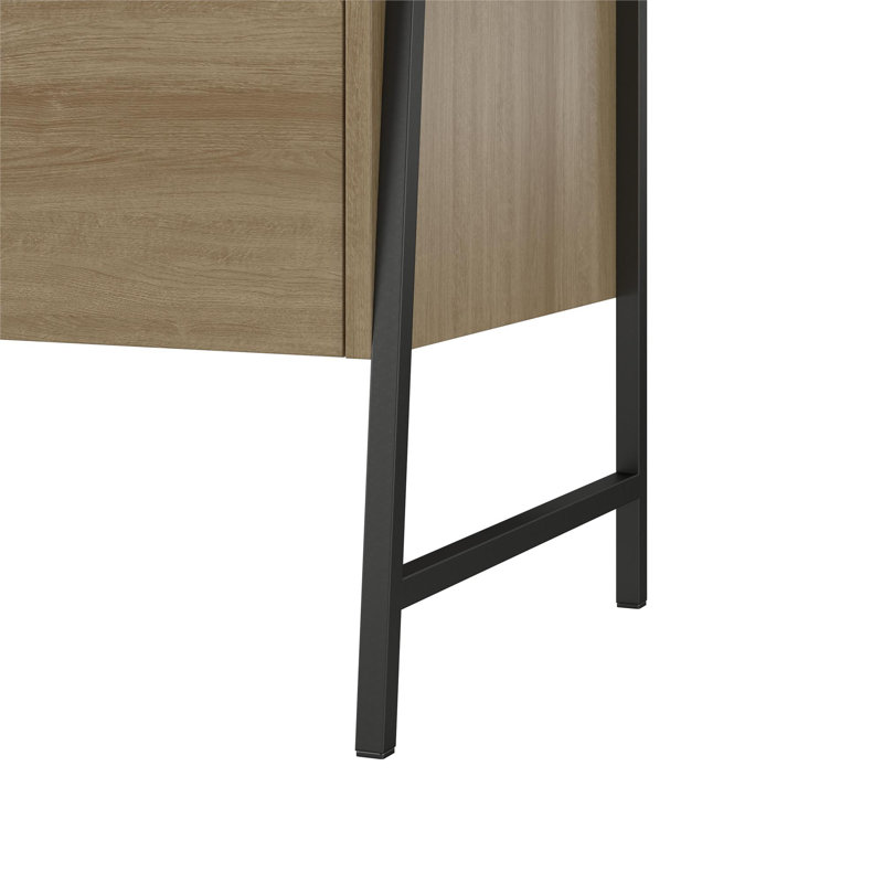 Bushwick Tall 5-Drawer Brown Industrial Dresser