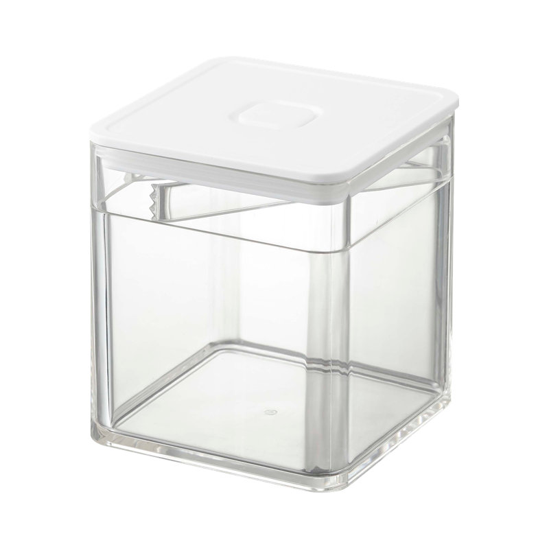 White Plastic Airtight Food Storage Container with Lid