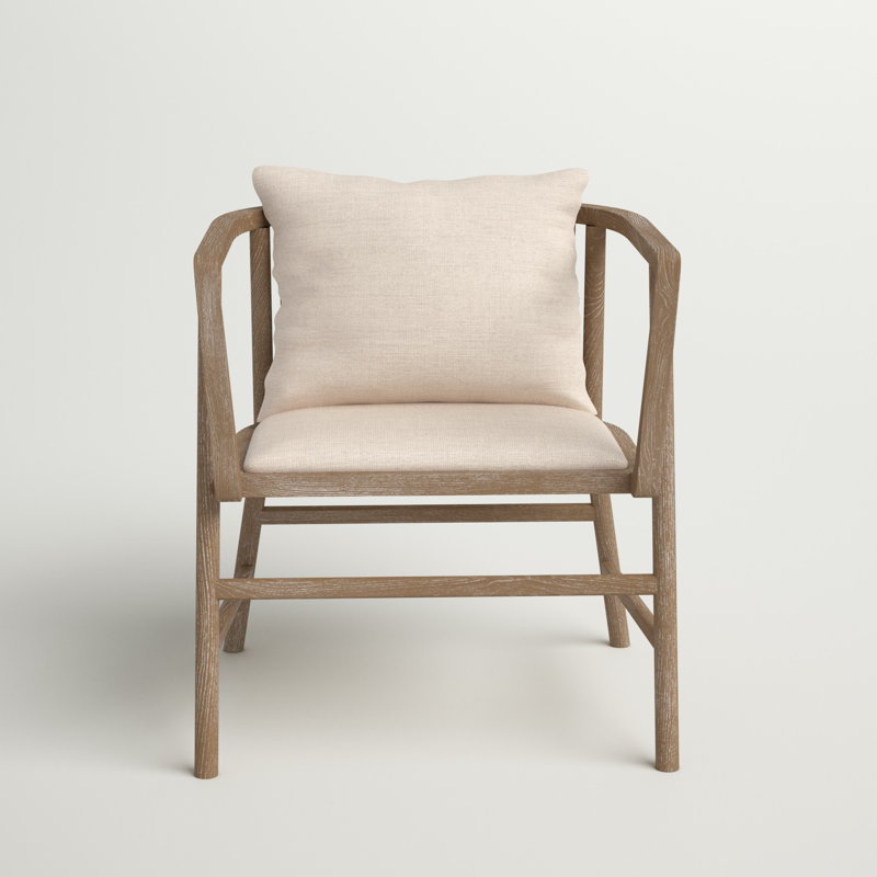 Grayson Handcrafted Gray Wood Accent Chair
