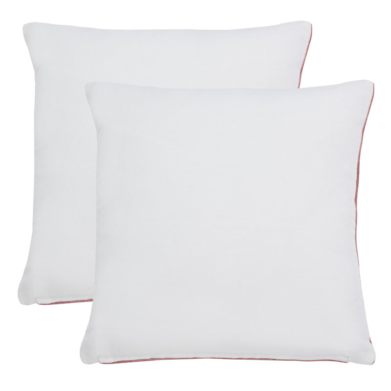 Blush Pink Velvet Square Throw Pillow Set