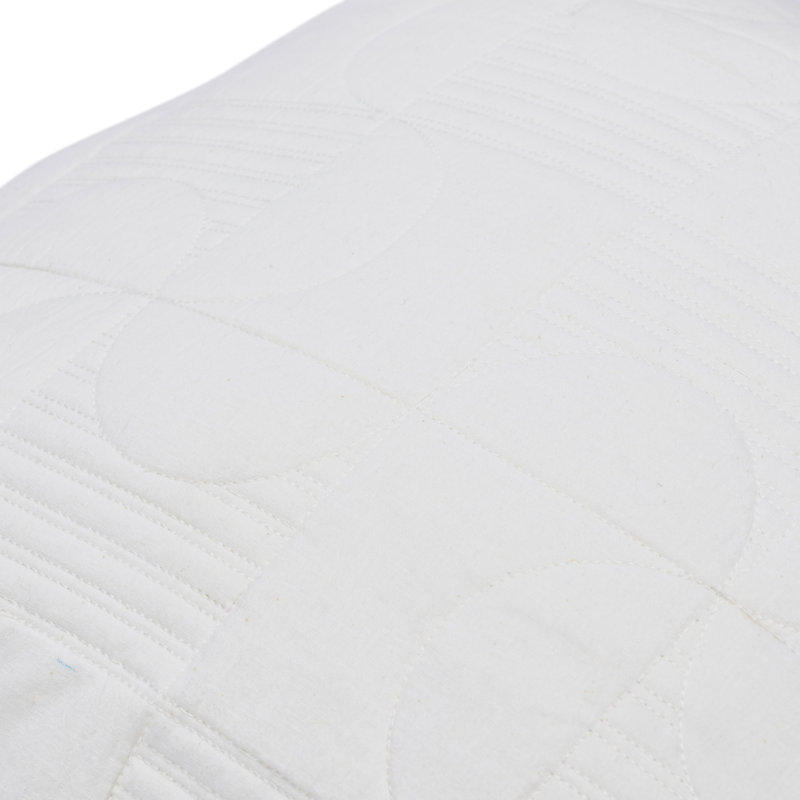 Cream Geometric Cotton Throw Pillow Cover