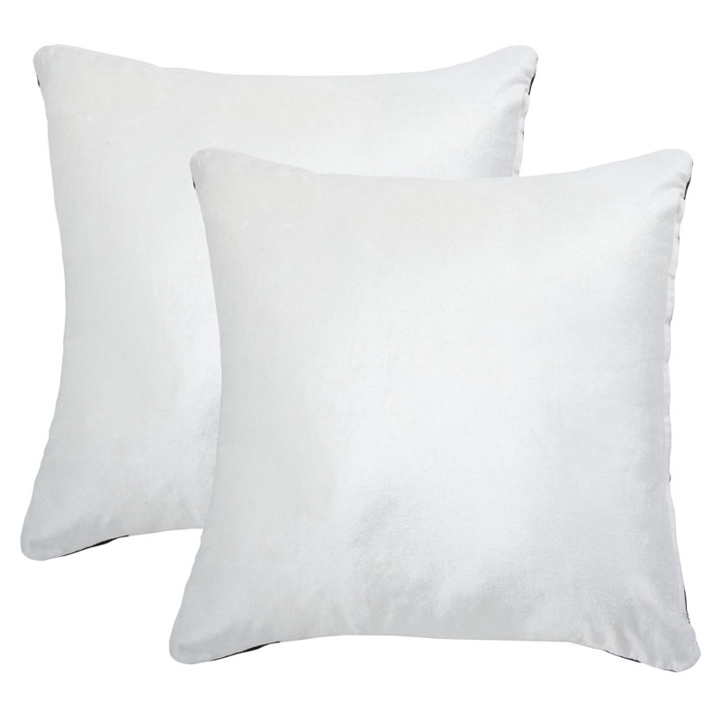 Tabytha 18x18 Black and Ivory Cotton Pillow Set
