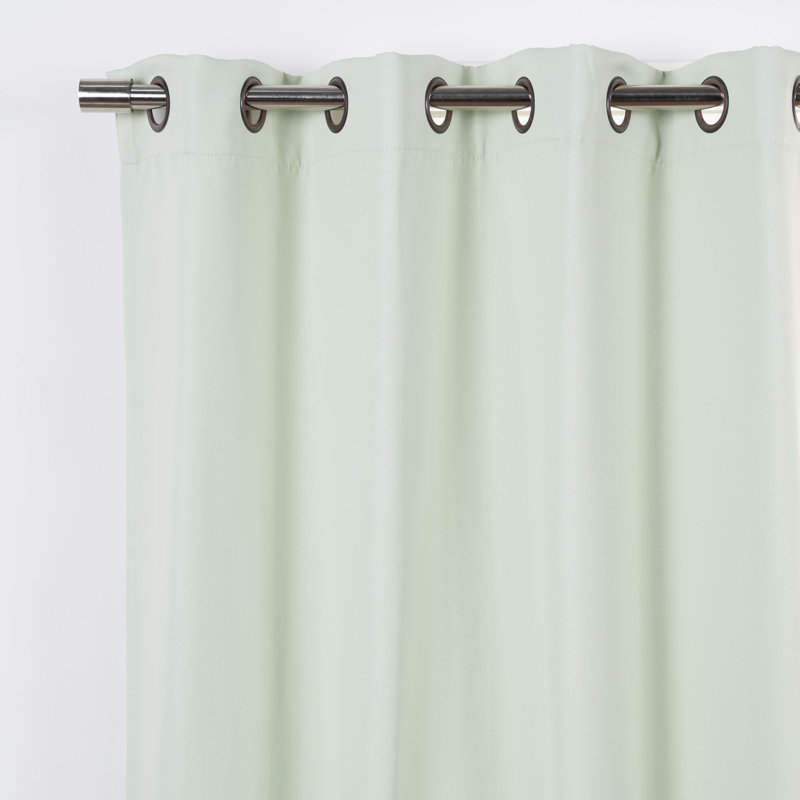 Gin Blackout Grommet Top Polyester Curtain Pair