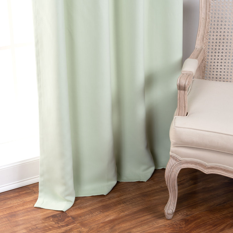 Gin Blackout Grommet Top Polyester Curtain Pair
