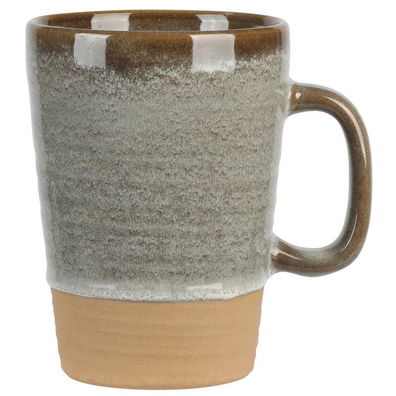 Gibson Elite Earthy Brown Ceramic 17 OZ Mug Set