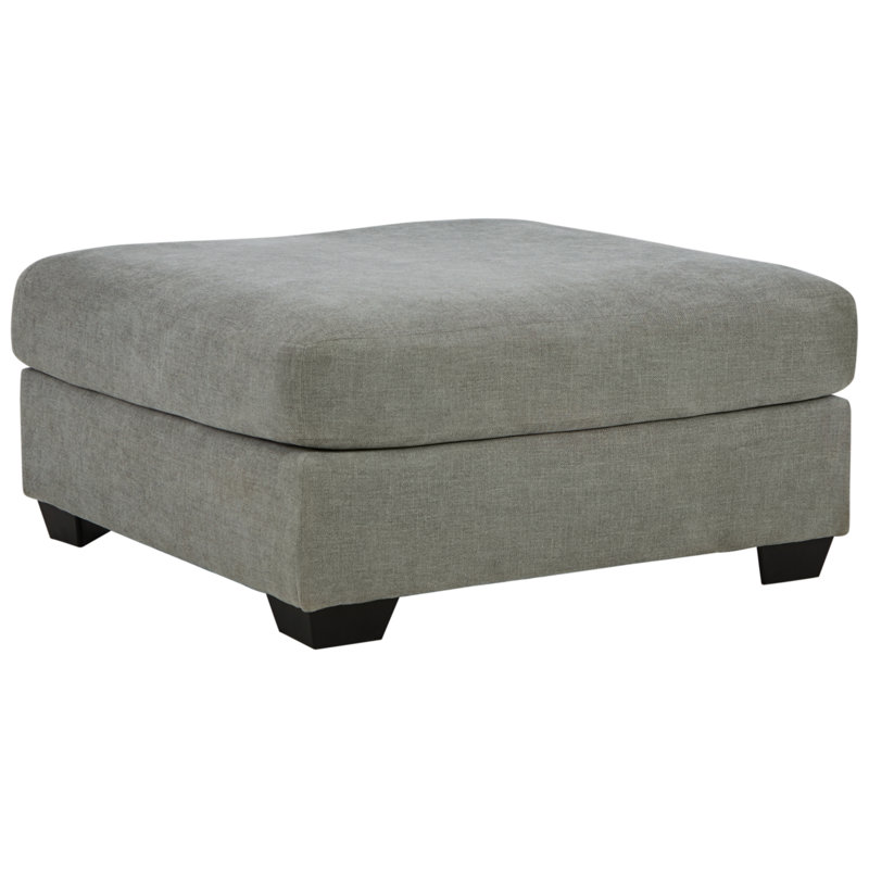 Keener 42" Gray Fabric Oversized Accent Ottoman