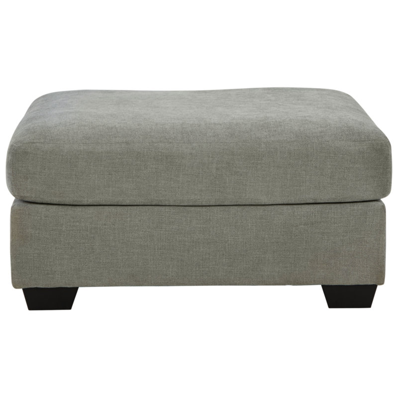 Keener 42" Gray Fabric Oversized Accent Ottoman