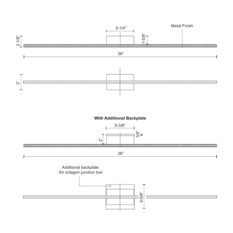 Vega Minor 36" Brushed Nickel Dimmable LED Bath Bar