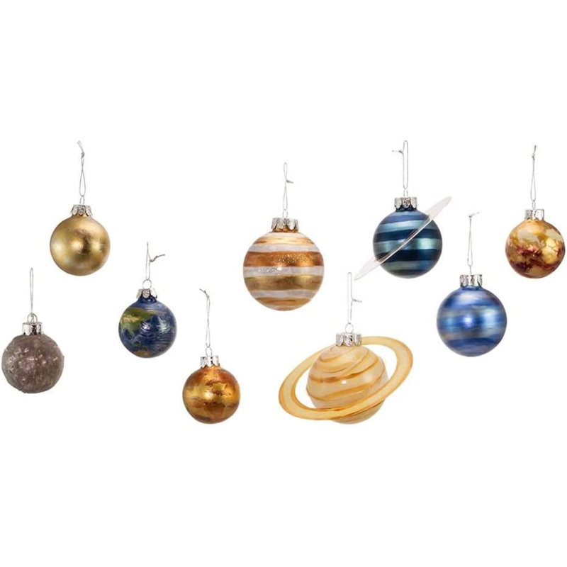 Solar System Planets Christmas Tree Ornament Set, 9-Piece