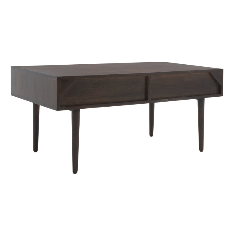 Lexington Walnut and Metal Coffee Table with Storage