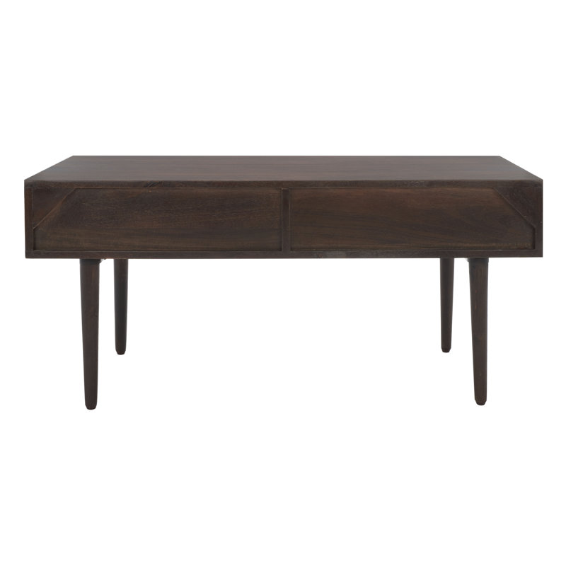 Lexington Walnut and Metal Coffee Table with Storage