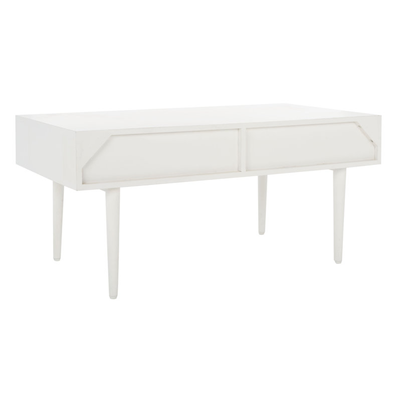 Lexington Mid-Century Walnut Mango Wood Coffee Table with Storage