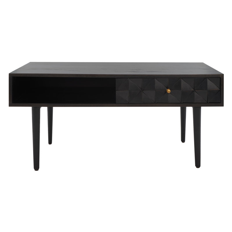 Lexington Walnut Mango Wood Rectangular Coffee Table with Storage