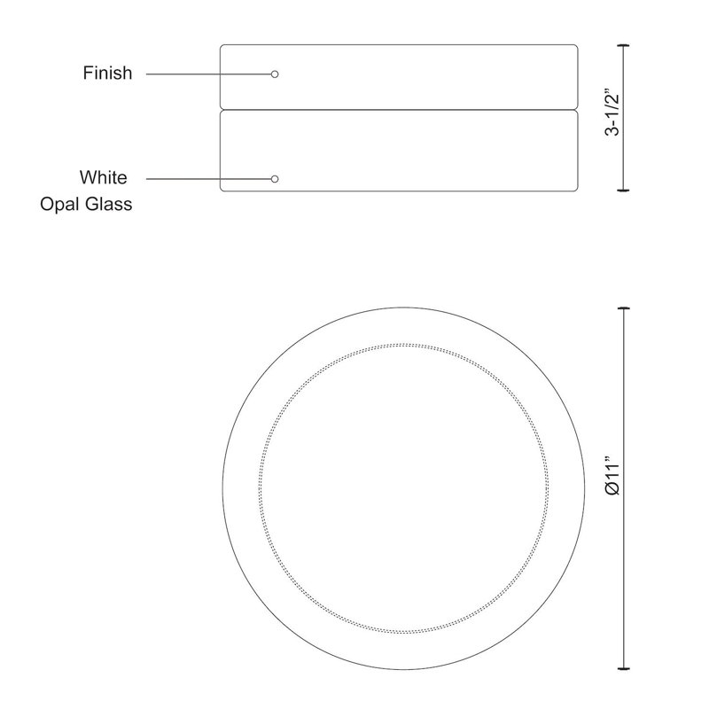 Lomita Chrome LED Flush Mount with Glass Shade