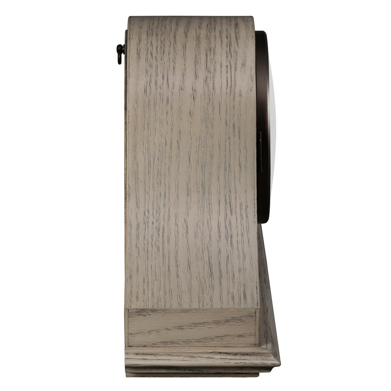 Lakeside Contemporary Beige Oak Wood Westminster Mantel Clock