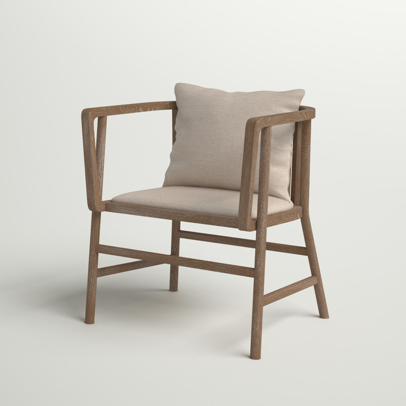 Grayson Handcrafted Gray Wood Accent Chair