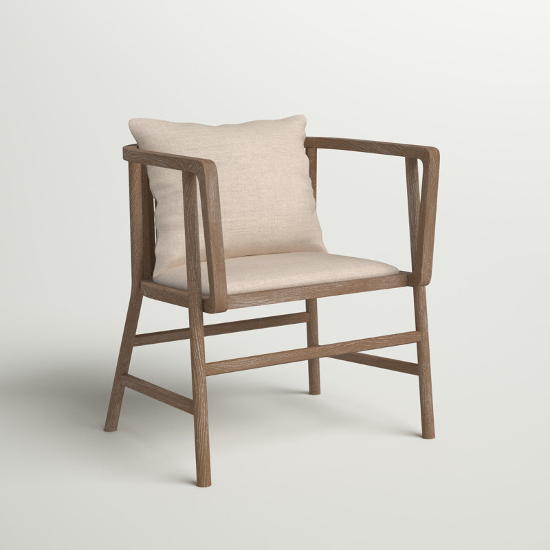 Grayson Handcrafted Gray Wood Accent Chair