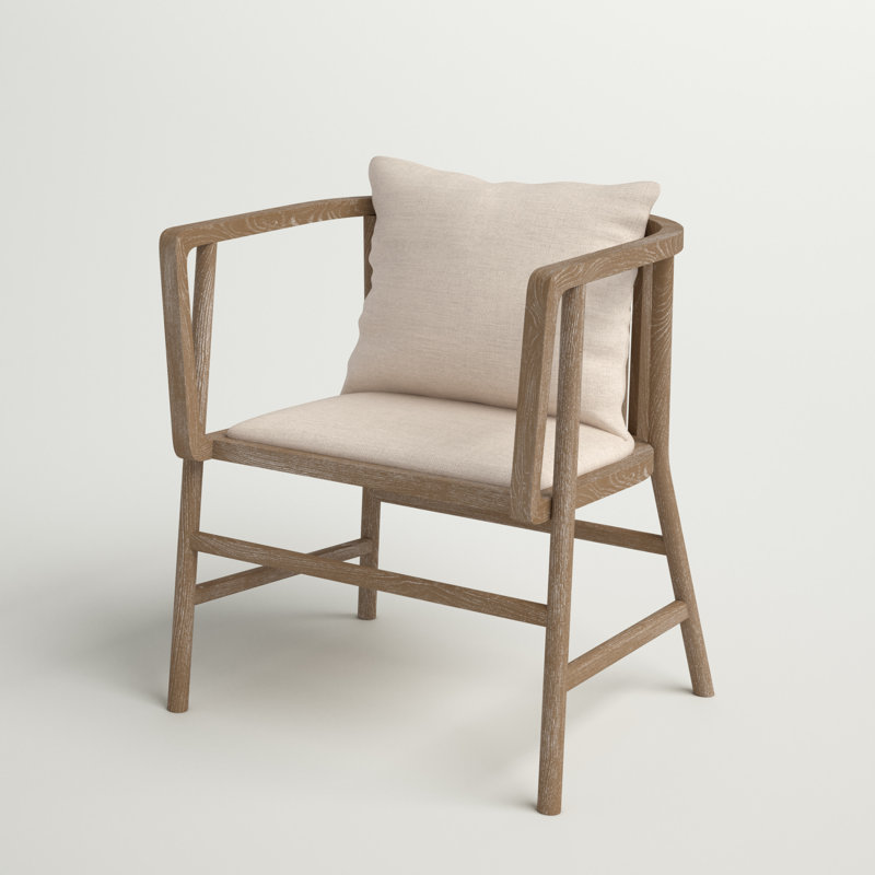 Grayson Handcrafted Gray Wood Accent Chair