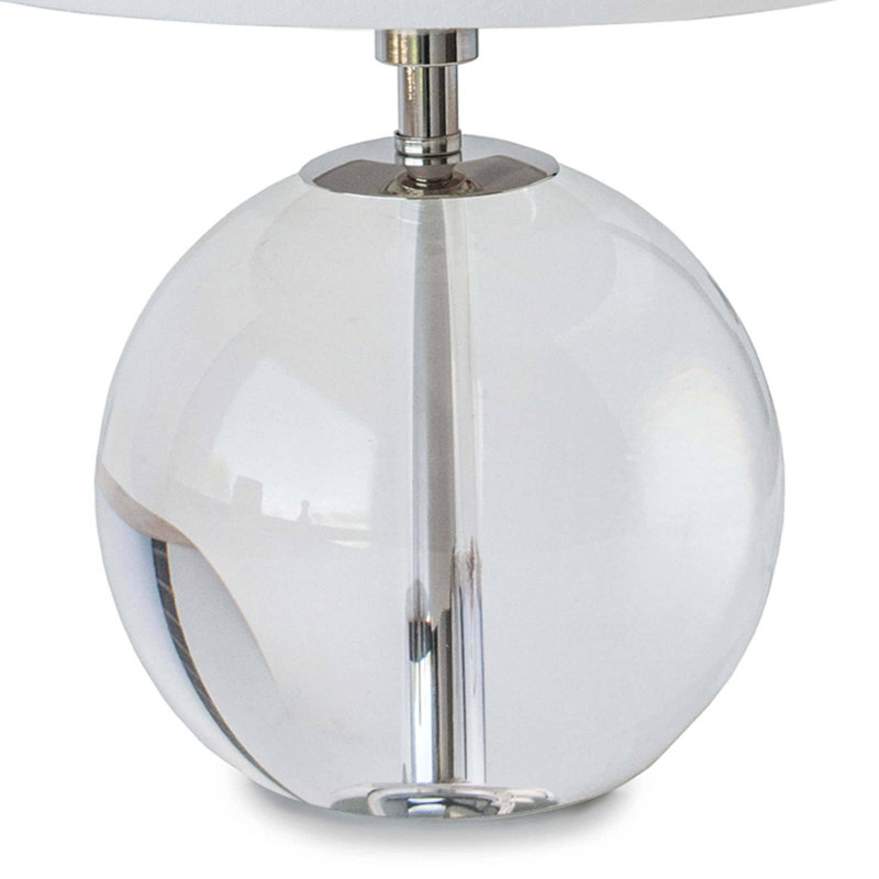 Polished Nickel and Linen Single-Light Chandelier