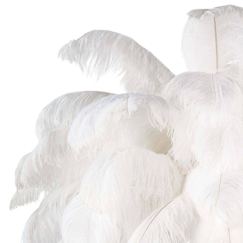 Josephine Gold Leaf Ostrich Feather 1-Light Table Lamp