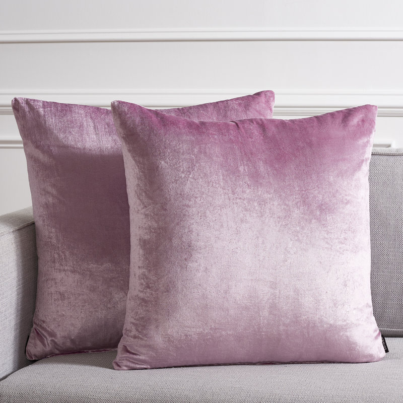 Lavender 18'' Square Cotton-Viscose Pillow Set