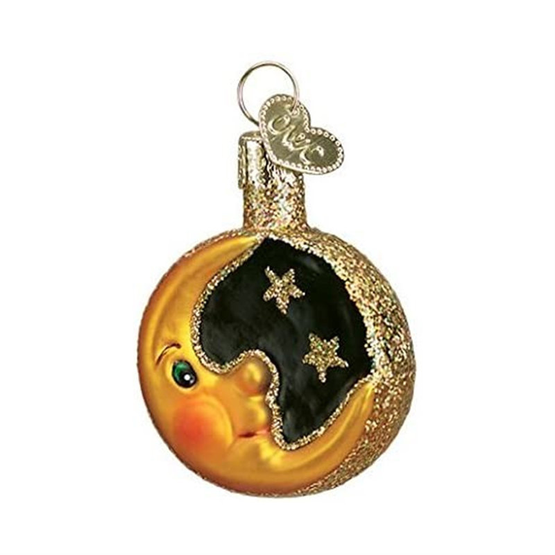 Miniature Halloween Glass Ornament Set with Pumpkin and Owl