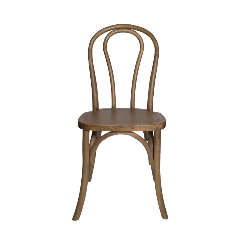 Vintage Rustic Chiavari Cross Back Side Chair in Tinted Raw Wood