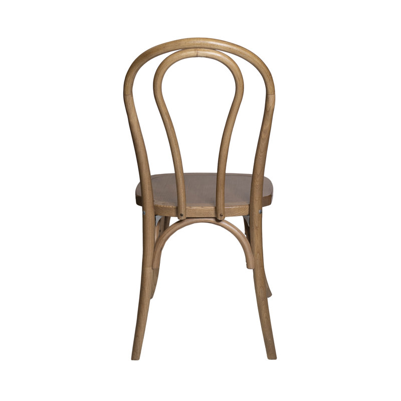 Vintage Rustic Chiavari Cross Back Side Chair in Tinted Raw Wood