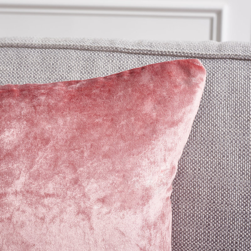 Pink Cotton Blend Reversible 18" Square Throw Pillow Set