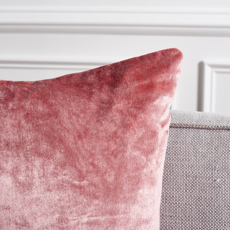 Blush Pink Cotton Blend Square Accent Pillow Set