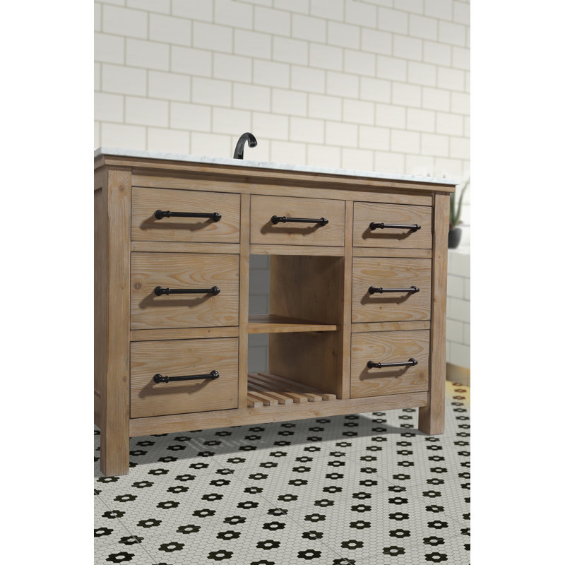 Lauren 48" Weathered Fir Single Sink Wood Bathroom Vanity
