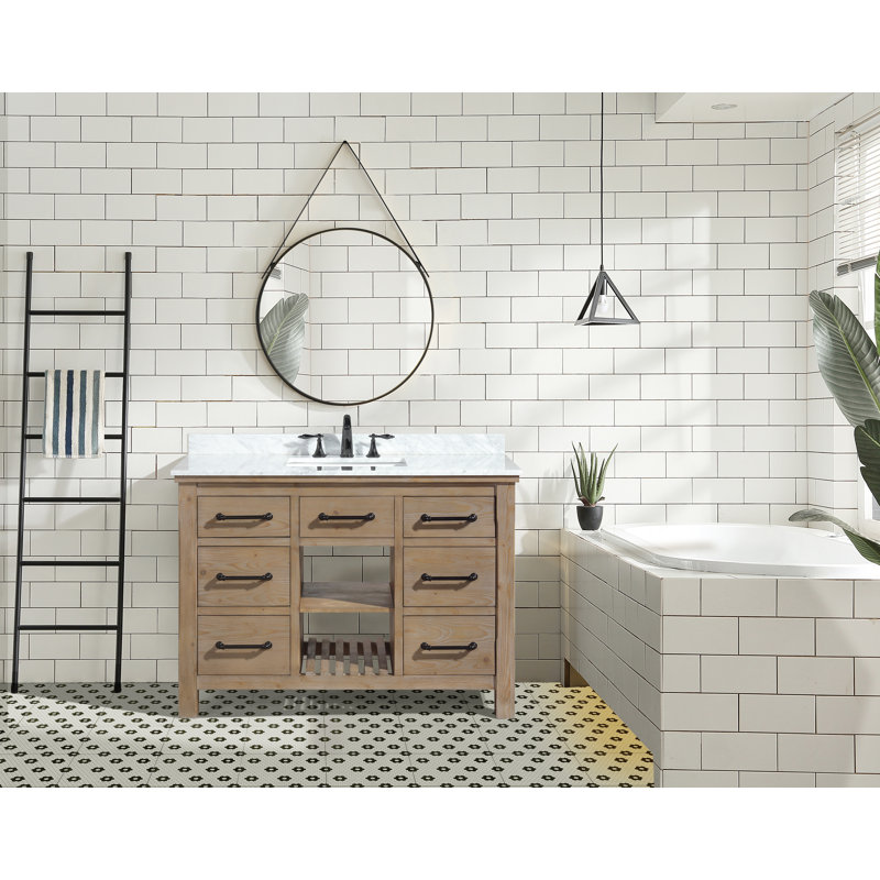 Lauren 48" Weathered Fir Single Sink Wood Bathroom Vanity