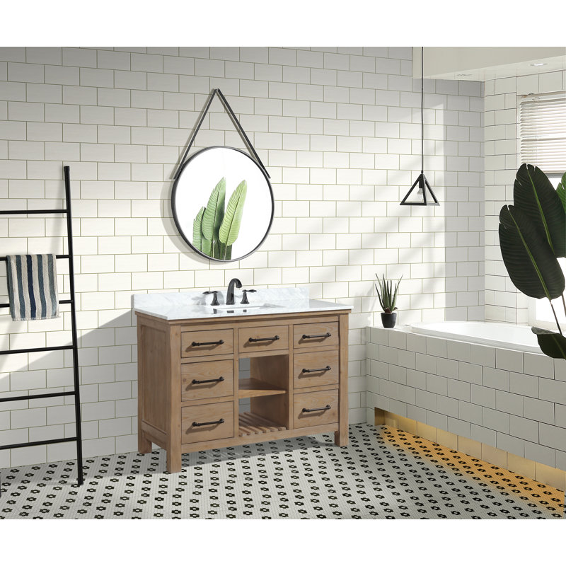 Lauren 48" Weathered Fir Single Sink Wood Bathroom Vanity