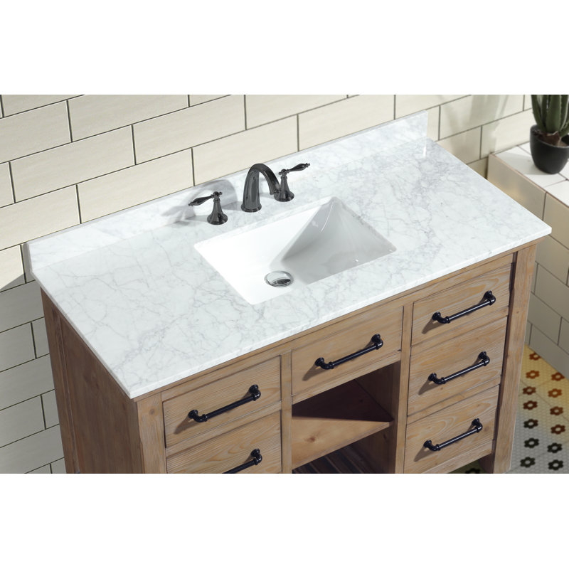 Lauren 48" Weathered Fir Single Sink Wood Bathroom Vanity