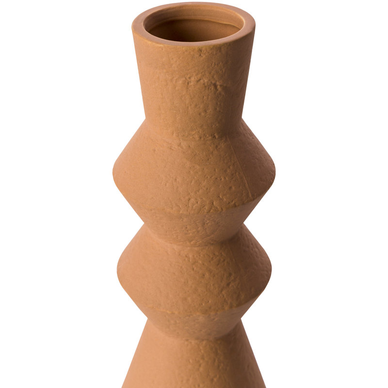 Rust Terracotta Angular Ceramic Table Vase