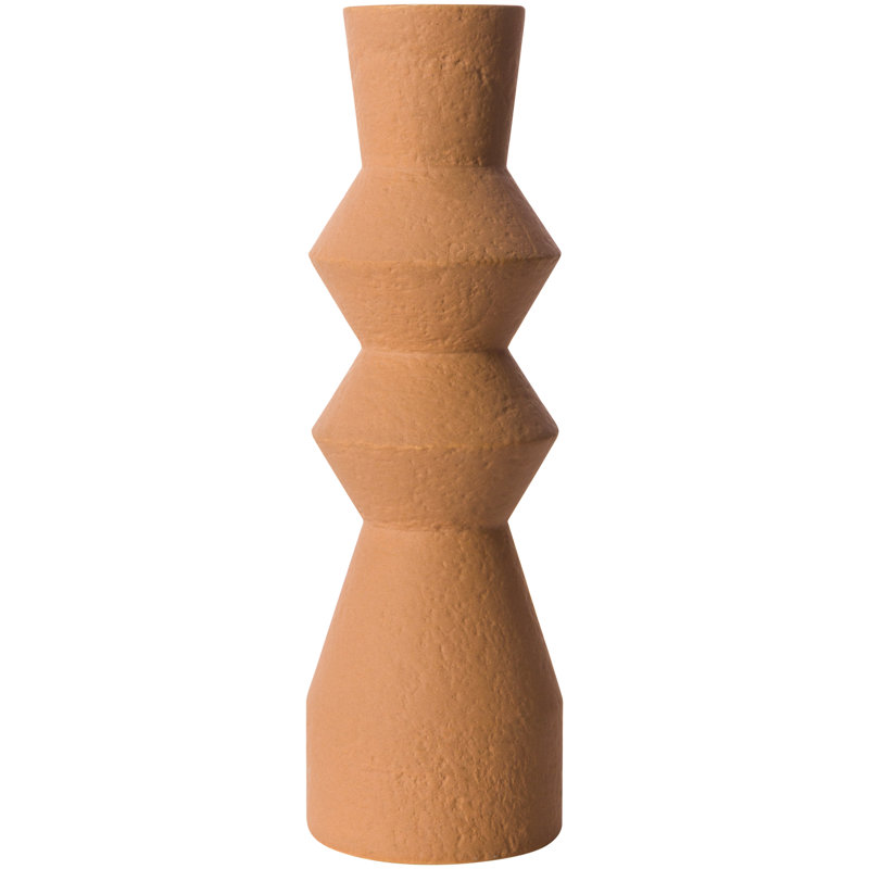 Rust Terracotta Angular Ceramic Table Vase