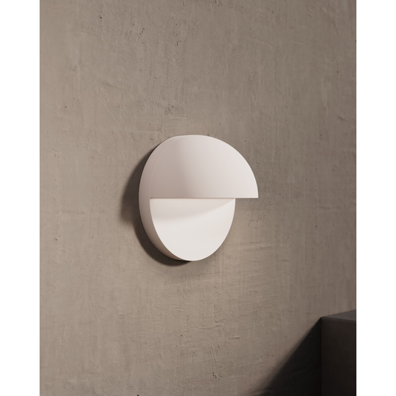 Textured White Aluminum Dimmable LED Wall Sconce