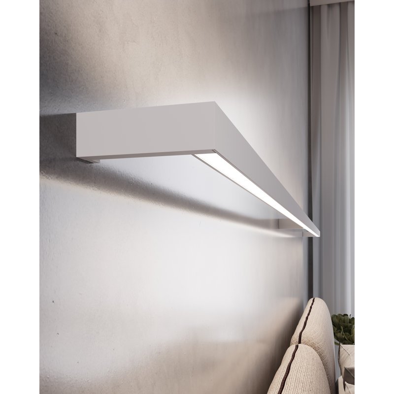 96" Satin White Dimmable Outdoor LED Bath Bar
