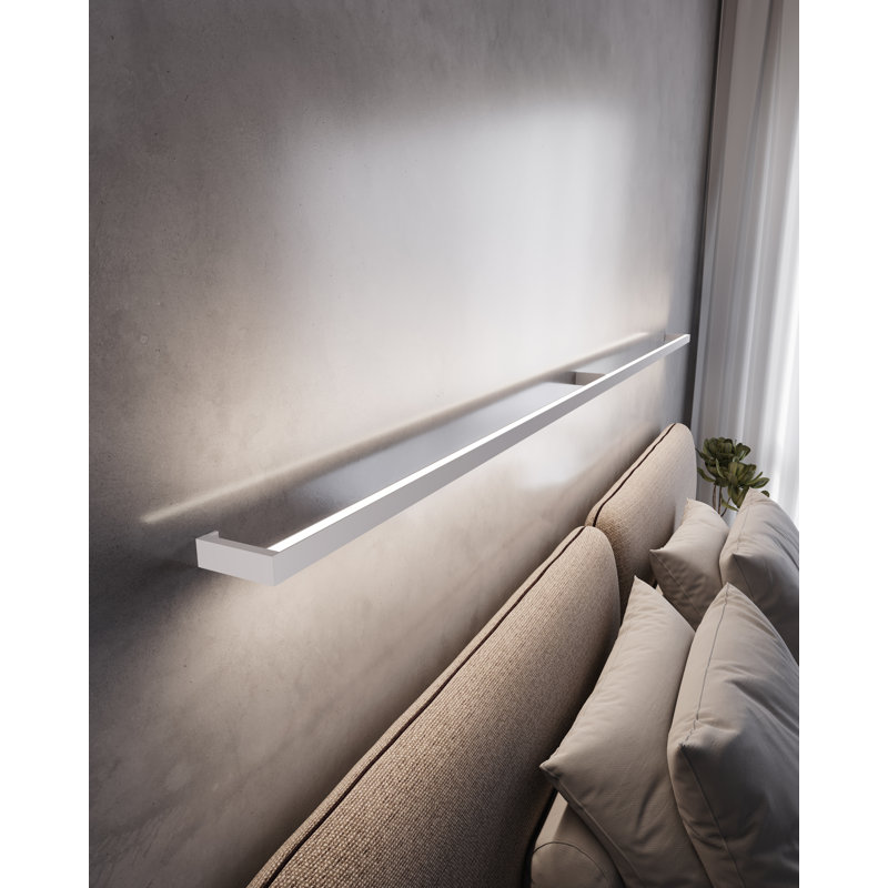 96" Satin White Dimmable Outdoor LED Bath Bar