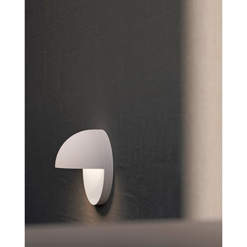 Textured White Aluminum Dimmable LED Wall Sconce