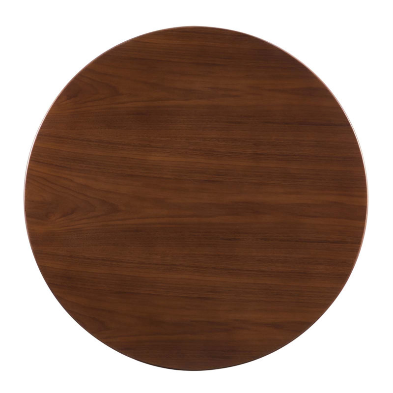 Tupelo 36" White Marble and Wood Dining Table