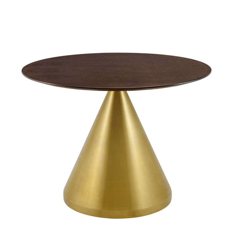 Tupelo Mid-Century Modern Round Cherry Walnut Dining Table