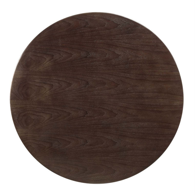 Tupelo Mid-Century Modern Round Cherry Walnut Dining Table