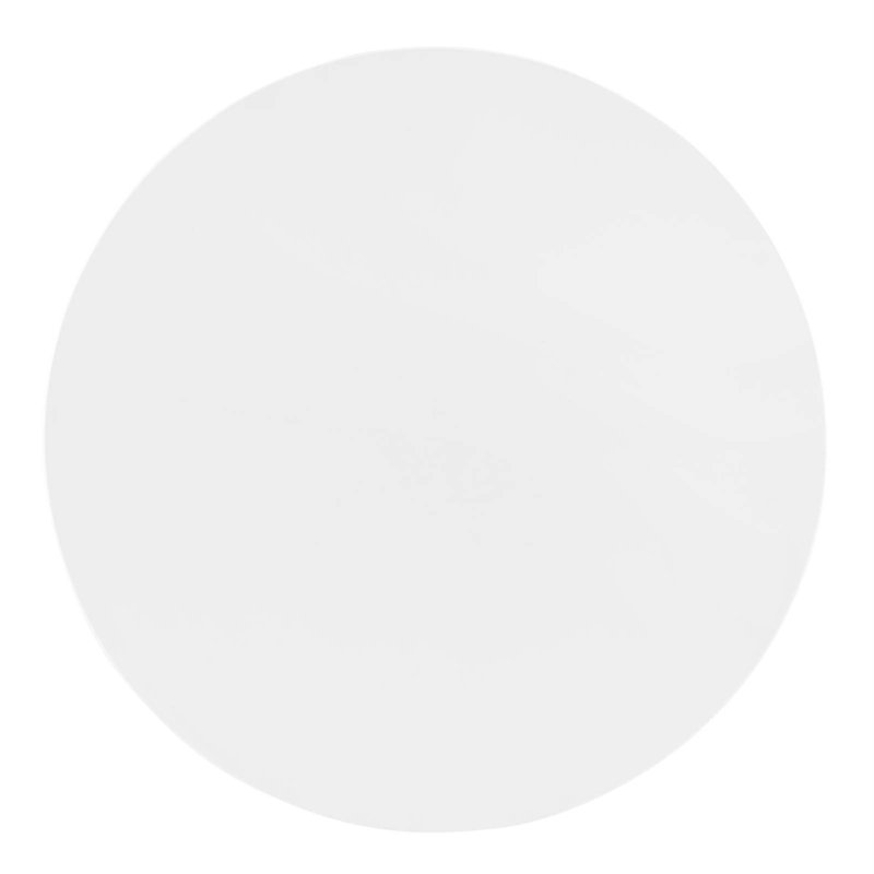 Tupelo 36" White Marble and Wood Dining Table