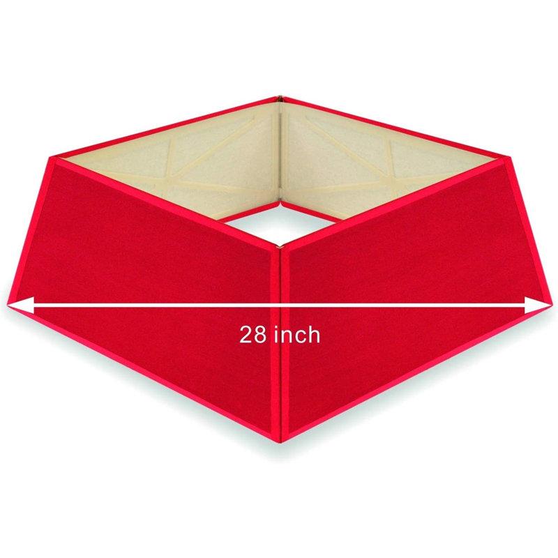 Large Red Canvas Christmas Tree Skirt
