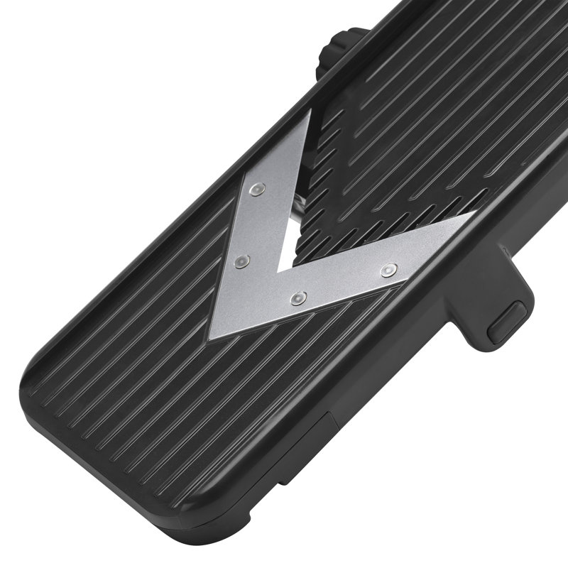 Black and Stainless Steel V-Blade Mandoline Slicer