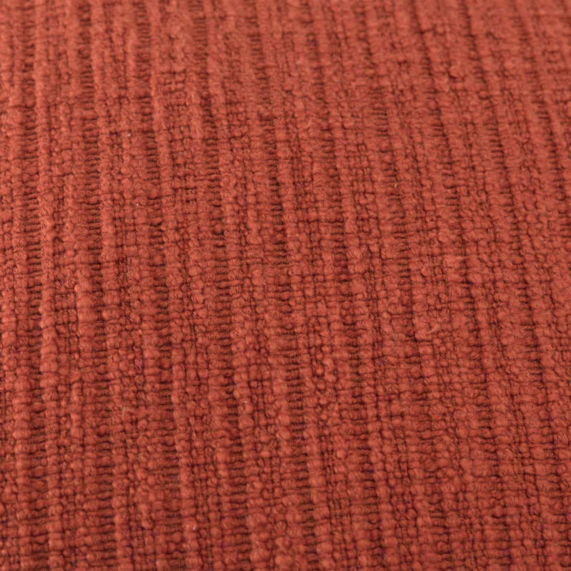 22-Inch Burnt Orange Cotton Throw Pillow with Whipstitch Flange